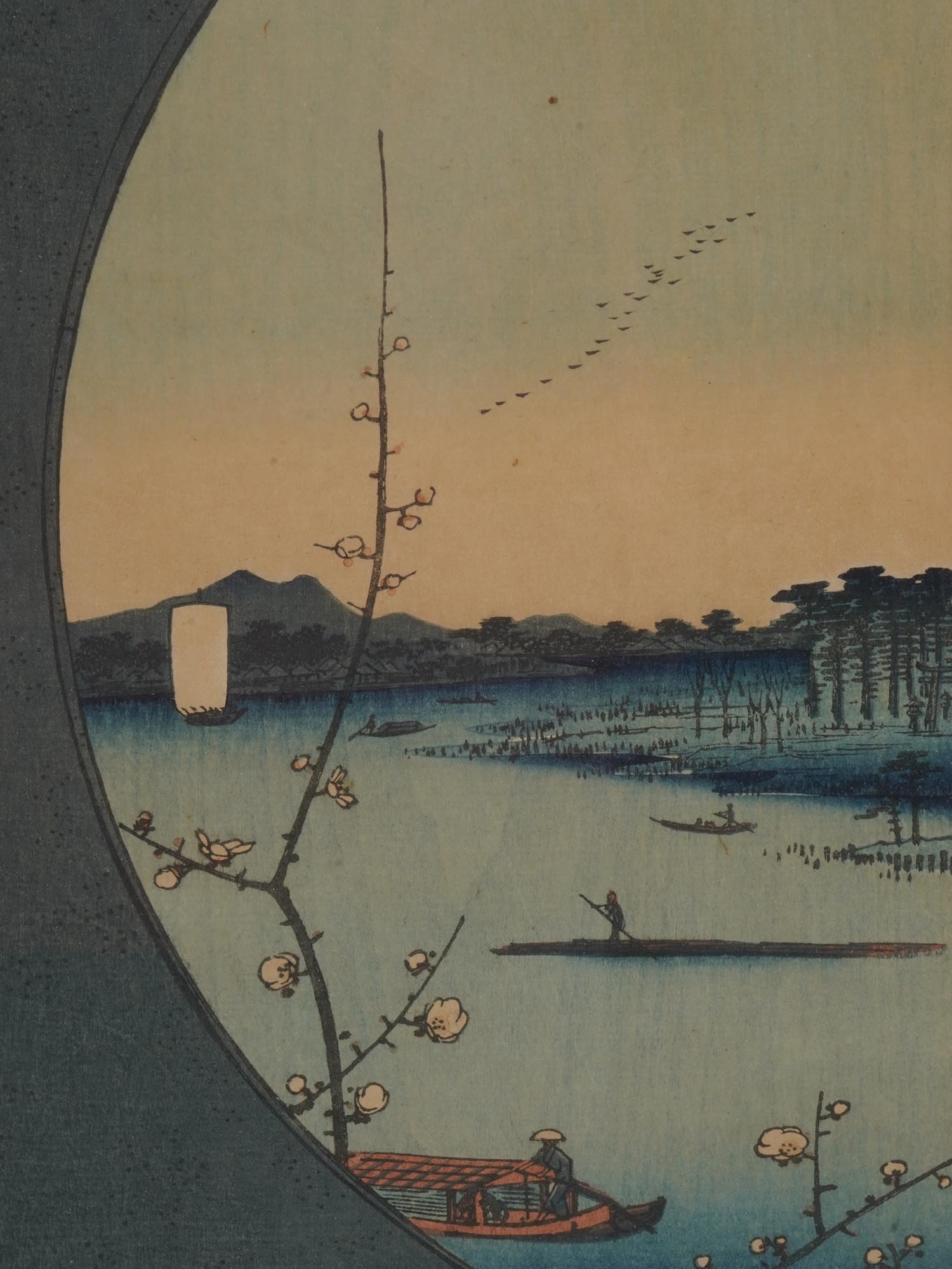 RIVER LANDSCAPE JAPANESE WOODBLOCK BY HIROSHIGE PIC-2